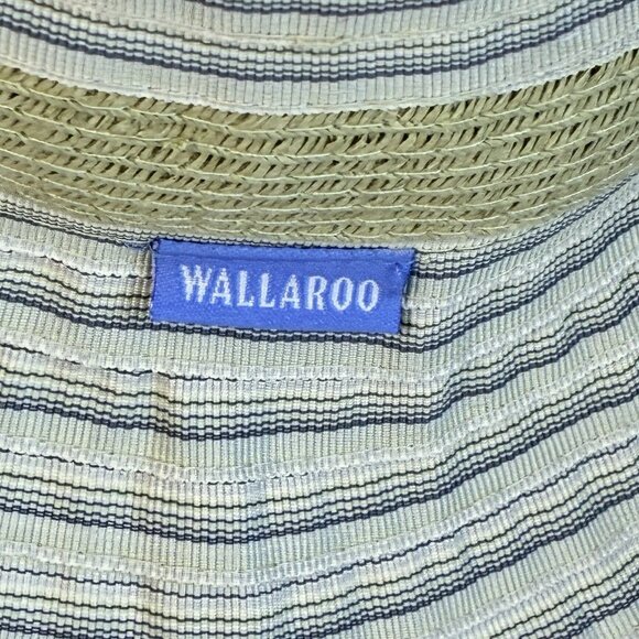 Wallaroo Ginger Sun Hat Pale Green Cream Wide Brim Adjustable Packable Summer - Picture 2 of 11